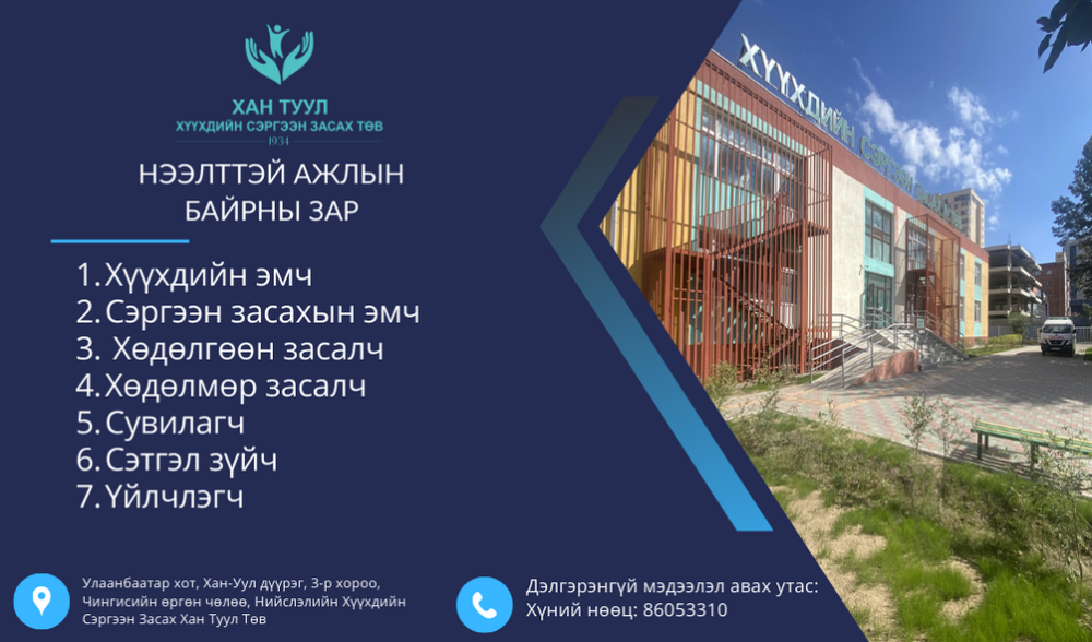 Ажлын байрны нээллтэй зар 1 дүгээр сар